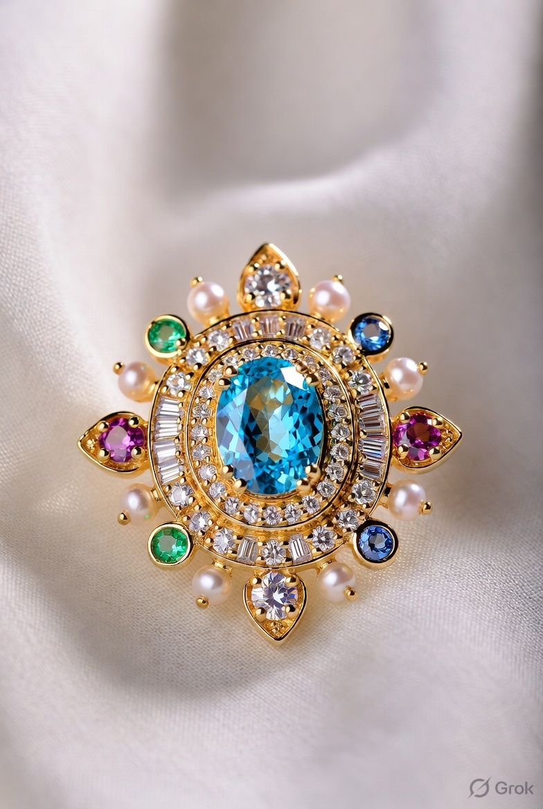 Celestial Sapphire Brooch